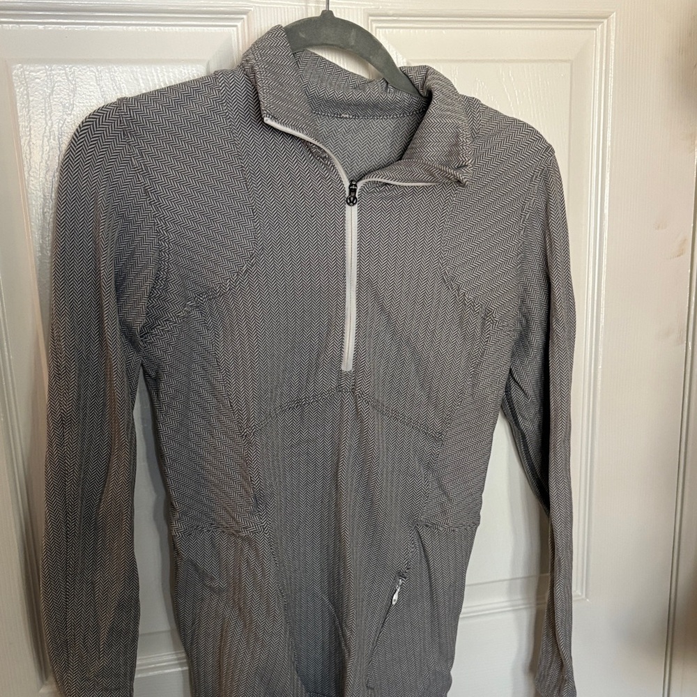 Women’s  Gray Half-Zip Sweater